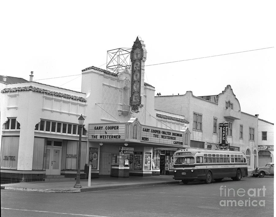Gary Cooper Photograph - The Grove Theatre was at the corner of Lighthouse Avenue and 17th Street by Monterey County Historical Society