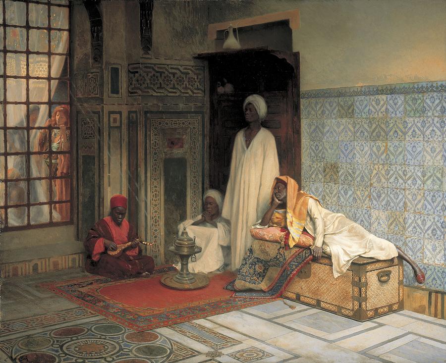The Guards Of The Harem  Painting by Ludwig Deutsch