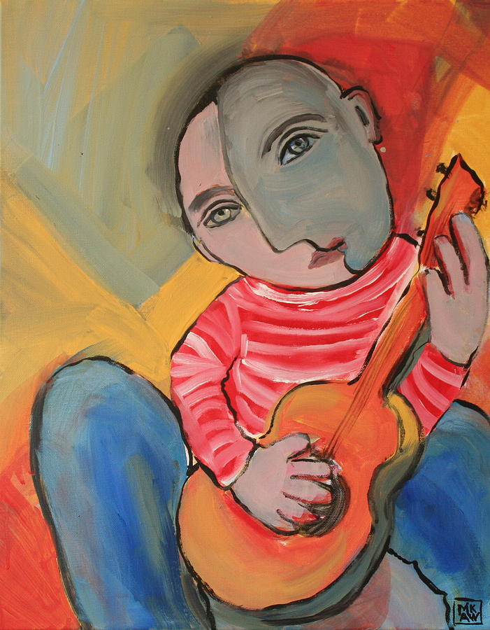 Music Painting - The Guitar Player by Marilyn Wilcox