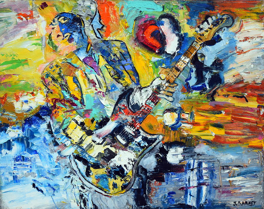 The Guitarist Painting by John Barney