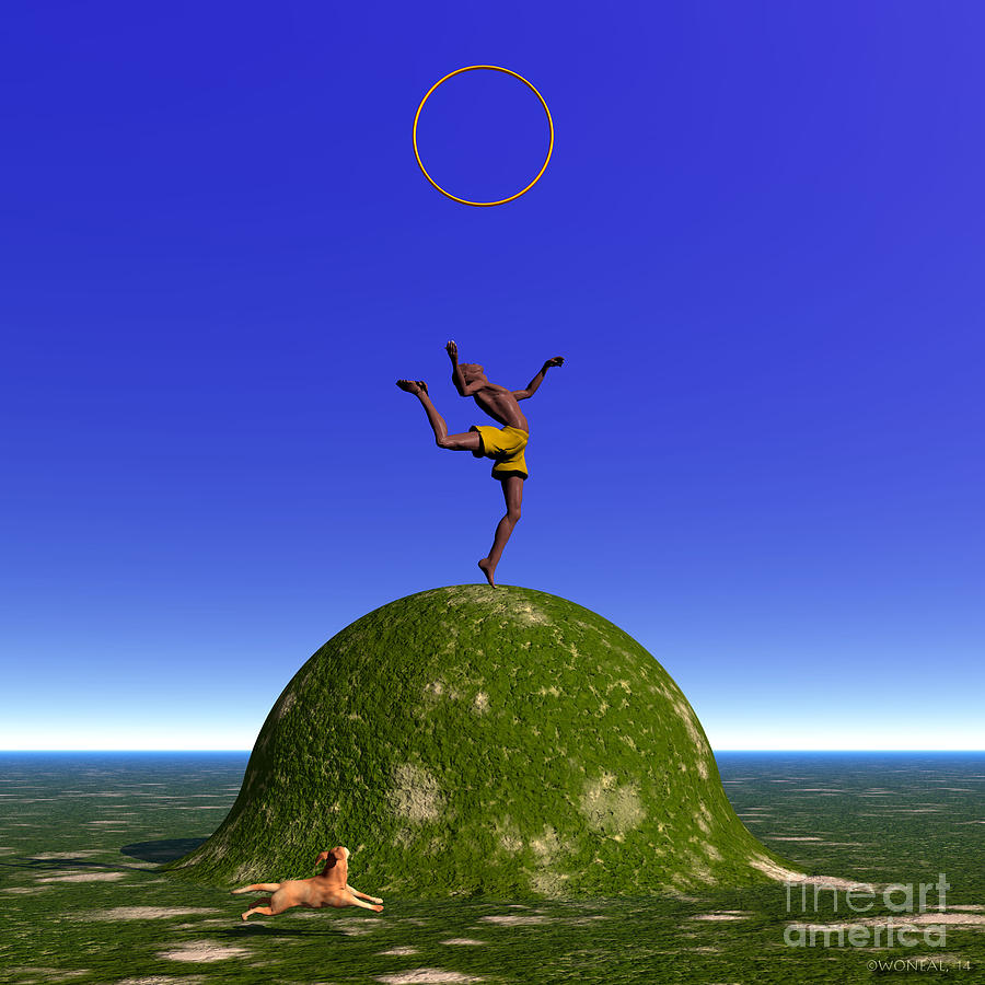 Fantasy Digital Art - The Gymnast by Walter Neal