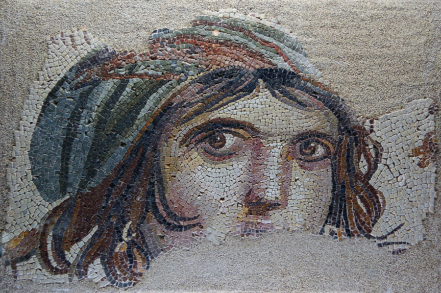 The Gypsy girl(GAIA) mosaic in Zeugma Photograph by Ayhan Altun