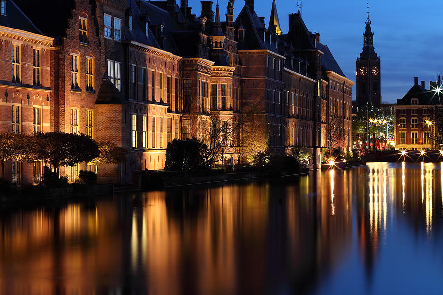 The Hague by night Photograph by Mihai Andritoiu