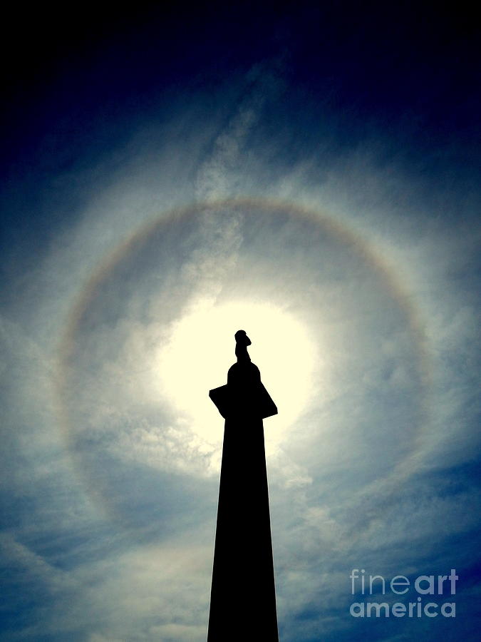 The Halo Of The Spring Equinox Of The Statue Of General Robert E. Lee In New Orleans Louisiana Photograph by Michael Hoard