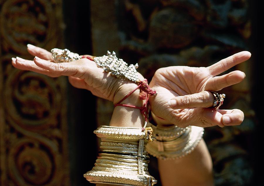 The Hands Of A Woman During An Indian Dance Photograph by Arnaud de Rosnay