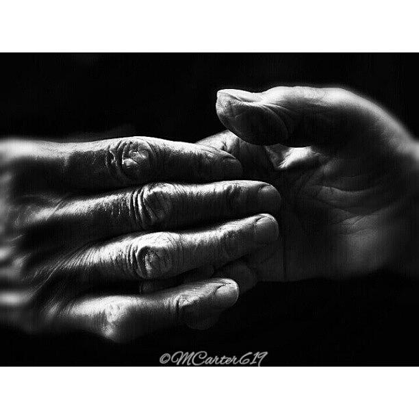 Jj Photograph - The Hands Of Two Men ( 1 Black 1 White by Mary Carter