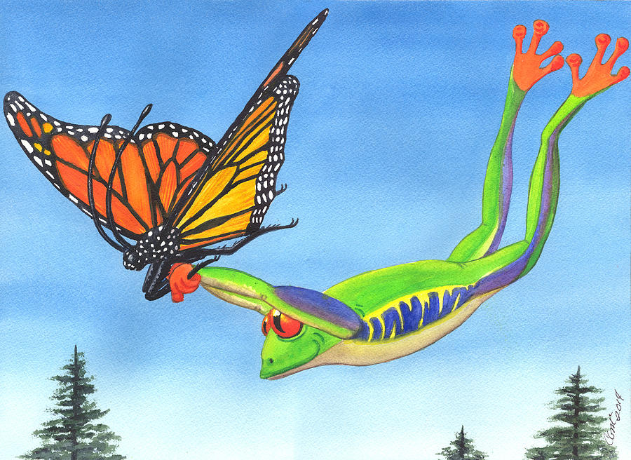 Butterfly Painting - The Hang Glider by Catherine G McElroy