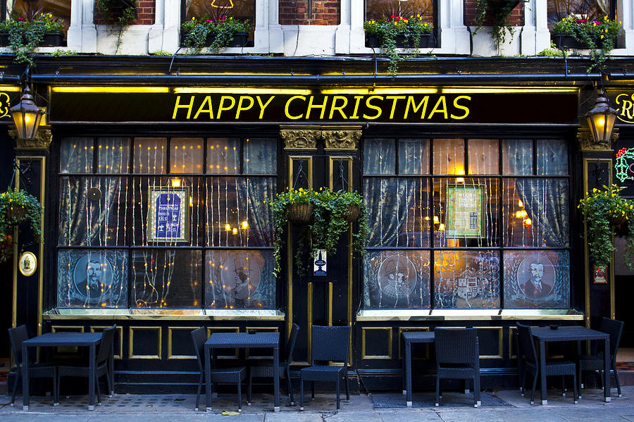 The Happy Christmas pub Photograph by David Pyatt