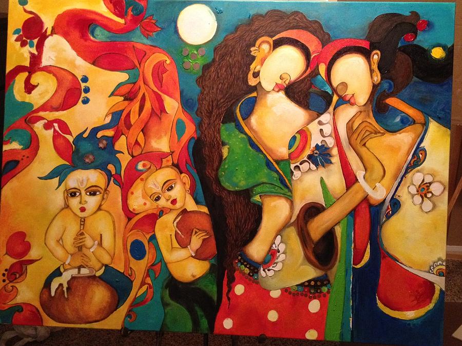 The Happy Family Painting by Sanjana Shetty