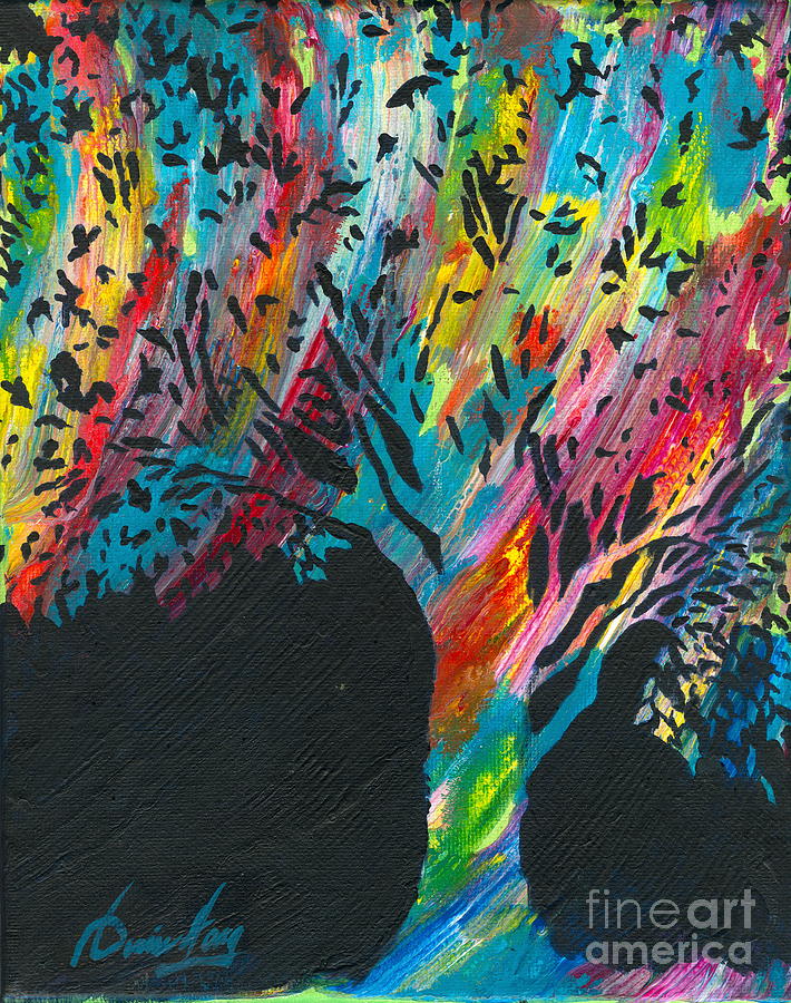 The Happy Tree Painting by Denise Hoag