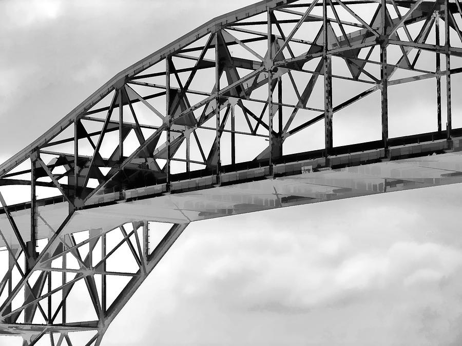 The Harbor Bridge Corpus Christi Texas  Chance of Rain Digital Art by Wendy J St Christopher