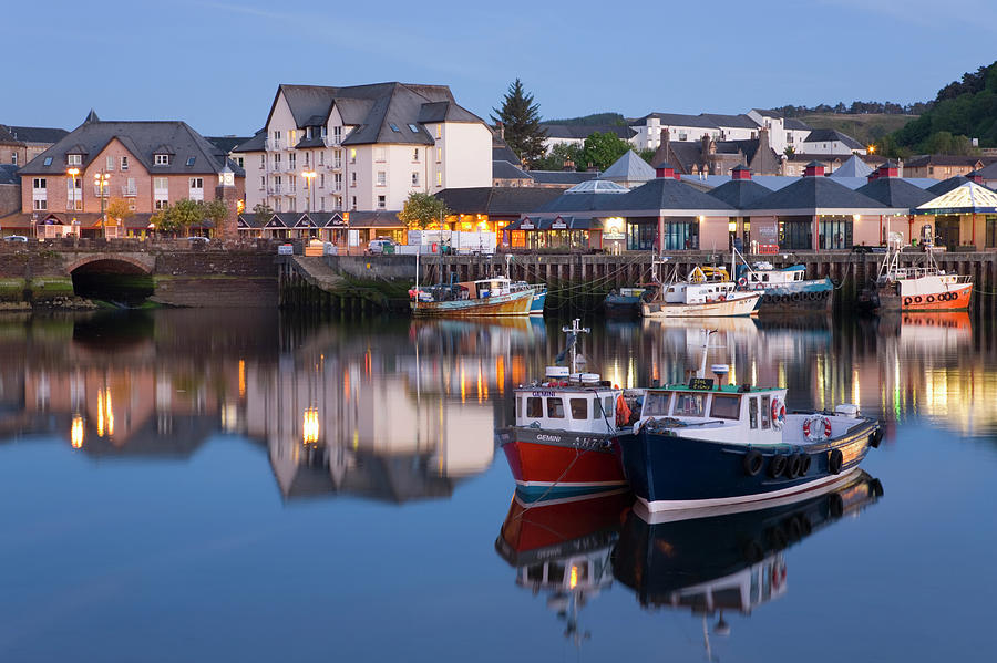 The Harbour At Dusk, Oban, Argyll & Photograph by David C Tomlinson
