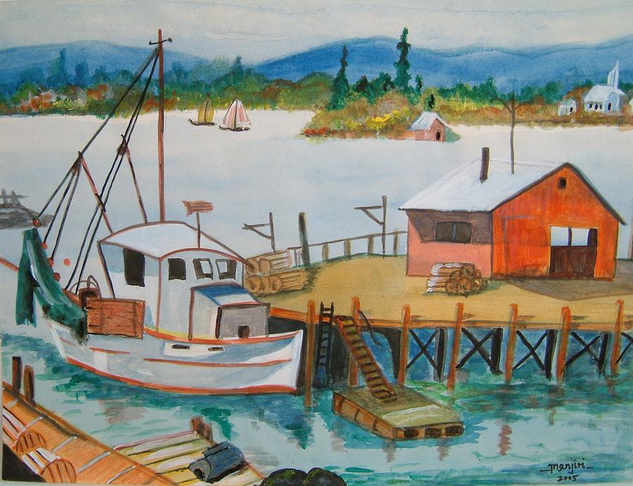 The Harbour Painting by Manjiri Kanvinde
