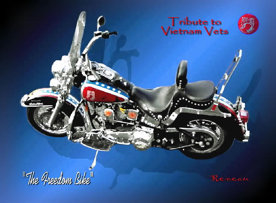 The Harley Freedom Bike - Tribute to Viet Nam Vets Photograph by A L Sadie Reneau