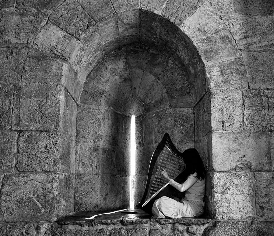 The Harp Player Photograph by Uri Baruch