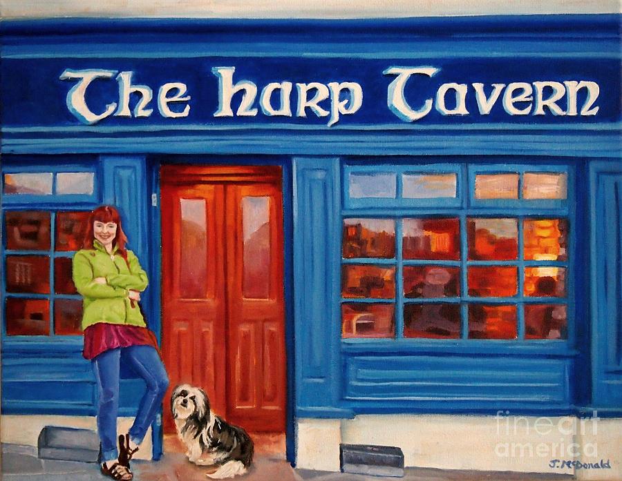 The Harp Tavern Painting by Janet McDonald
