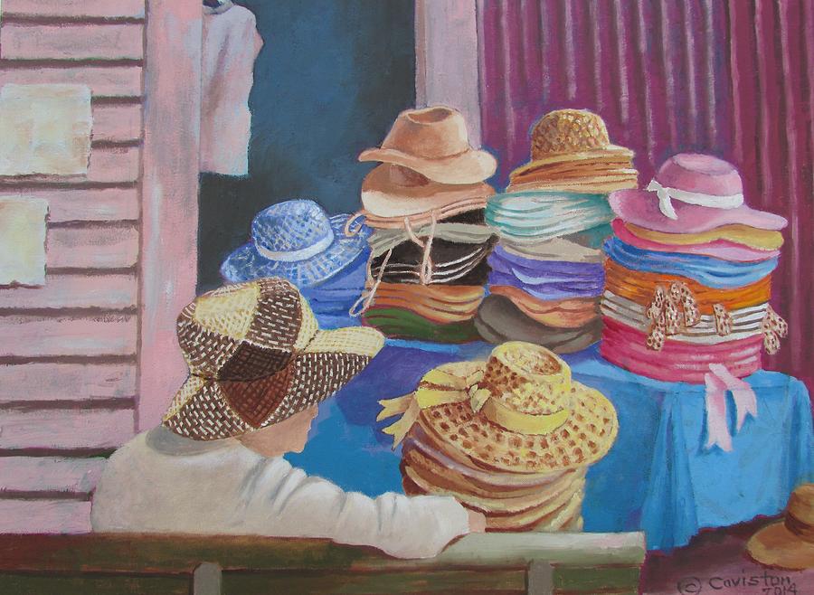 The Hat Buyer Painting by Tony Caviston