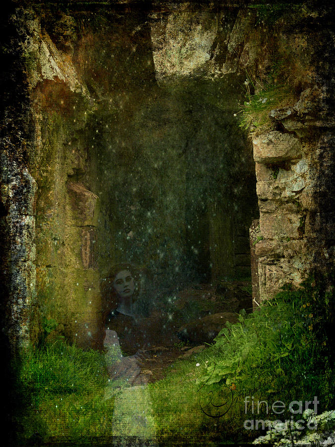 The Haunting of Minard Castle- mixed media photo composite Photograph by Patricia Griffin Brett
