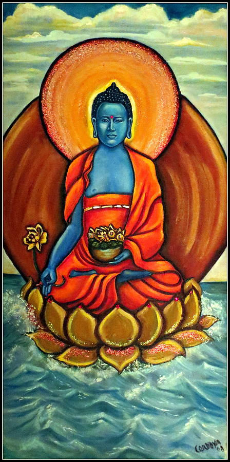 The Healing Buddha Painting by Carmen Cordova