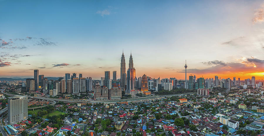 The Heart Of Kuala Lumpur During Sunset Photograph by Hafidzabdulkadir Photography