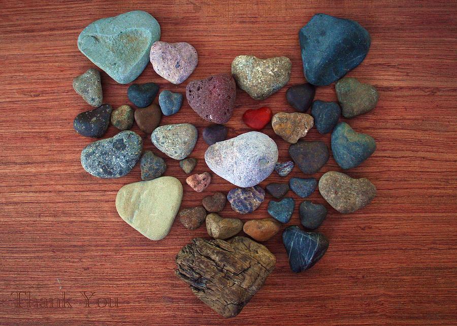 Heart Photograph - The Heart of Rock and a reminder to utter the words Thank You. by Raenell Ochampaugh