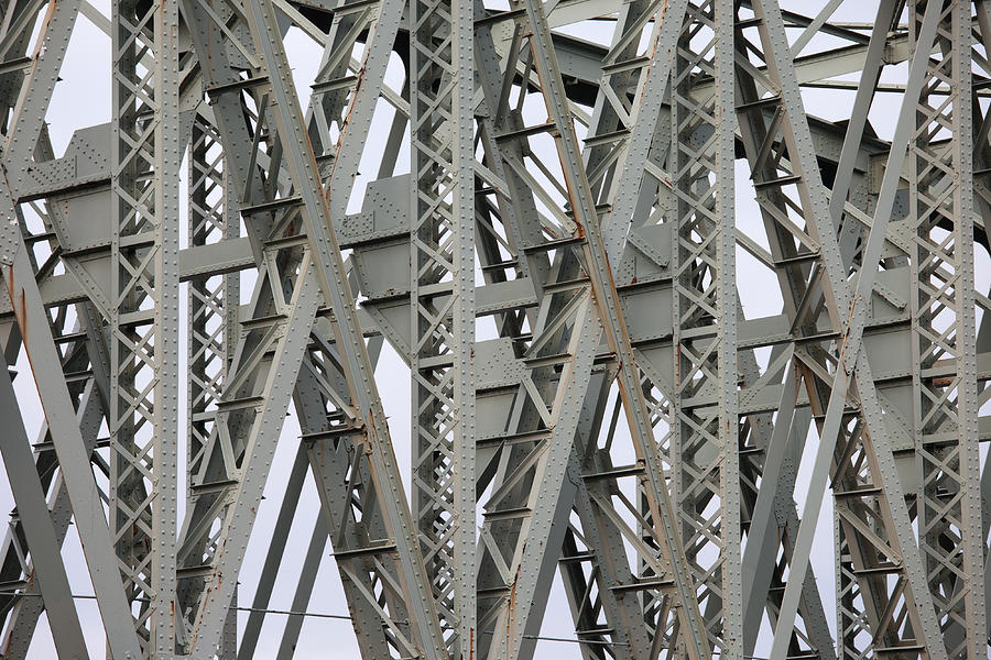 The Hef Lift Bridge Closeup Details in Rotterdam Photograph by Artur Bogacki