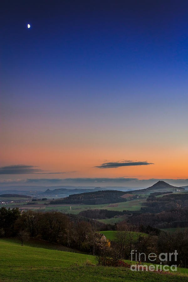 Sunset in the Hegau Photograph by Bernd Laeschke