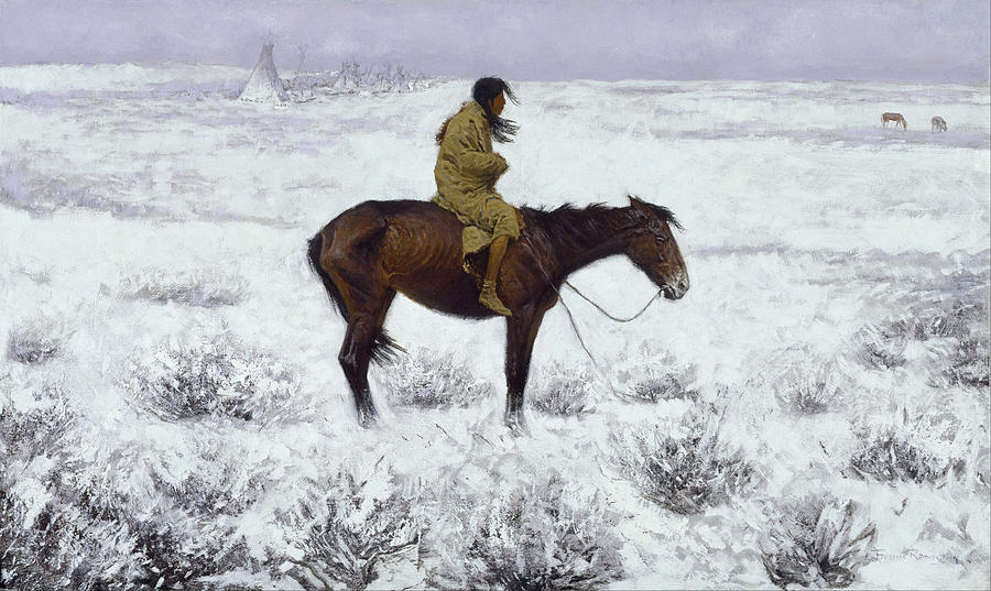 Frederic Remington Painting - The Herd Boy by Frederic Remington