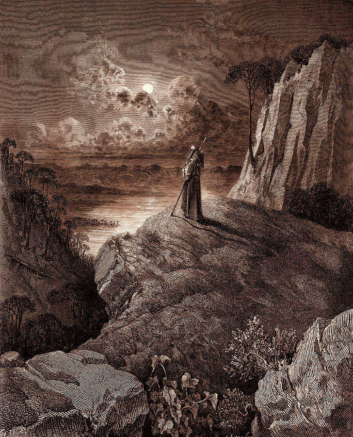 The Hermit On The Mountain, By Gustave Dore Drawing by Litz Collection ...