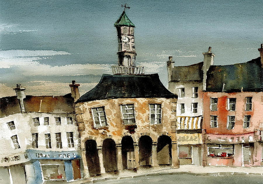 Castle Painting - KILKENNY  The High Street Kilkenny by Val Byrne