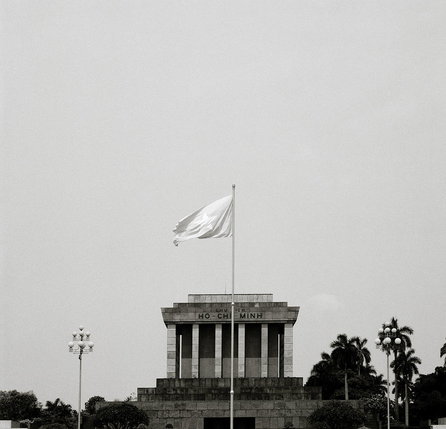 Flag And Ho Chi Minh Mausoleum Hanoi Vietnam Photograph by Shaun Higson