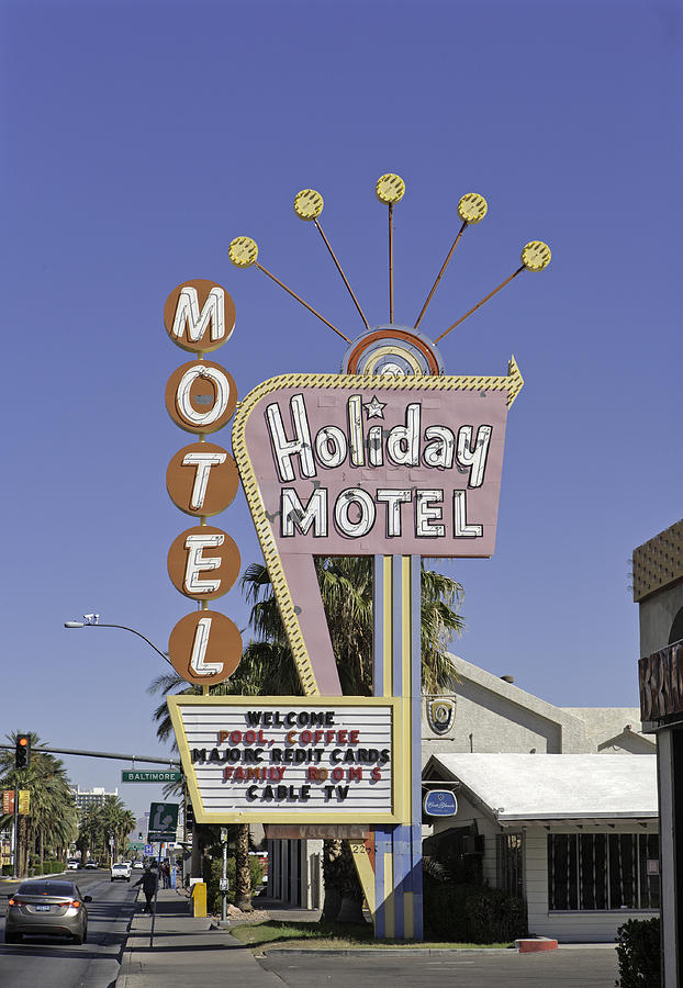 Las Vegas Photograph - The Holiday Motel by Daniel Furon