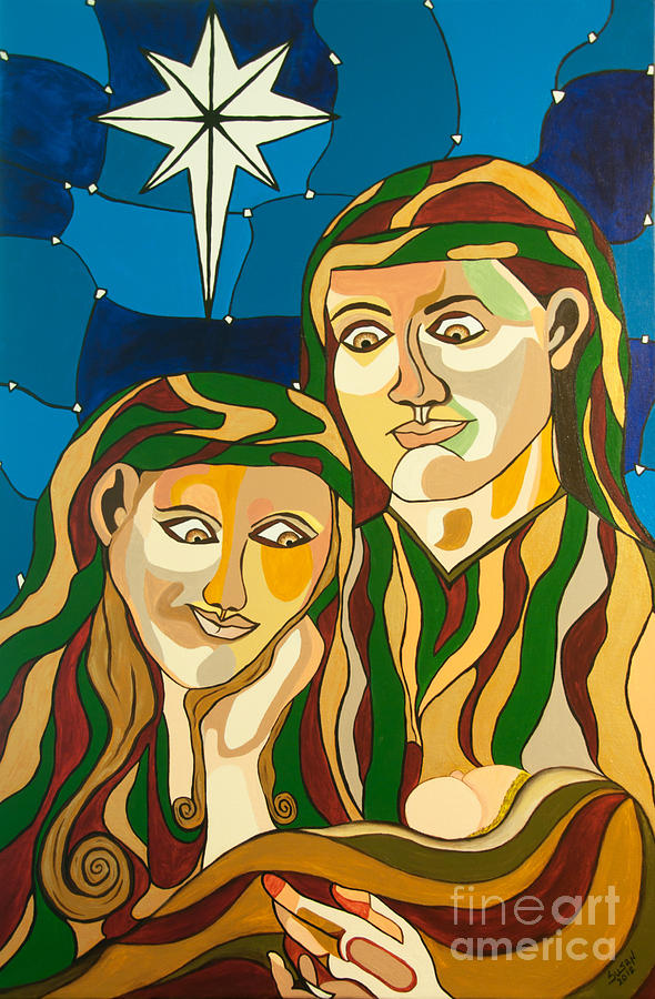 The Holy Family Painting by Susan Cliett