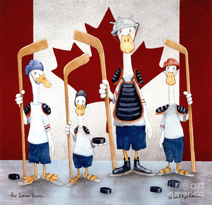 Hockey Painting - The Home Team... by Will Bullas