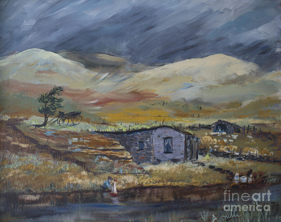 Homesteading Painting - The Homestead at Enning by Avonelle Kelsey