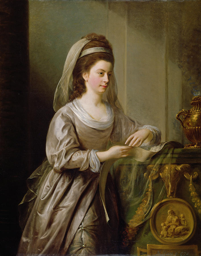 Portrait Painting - The Hon. Mrs Nathaniel Curzon, 1778 by Nathaniel I Hone