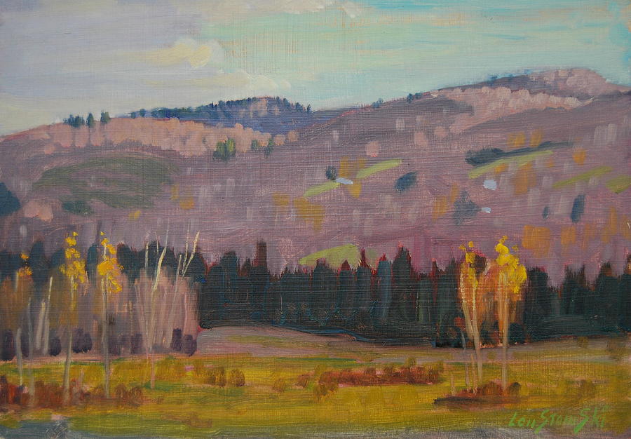 The Hoosac Mountain Range Painting by Len Stomski