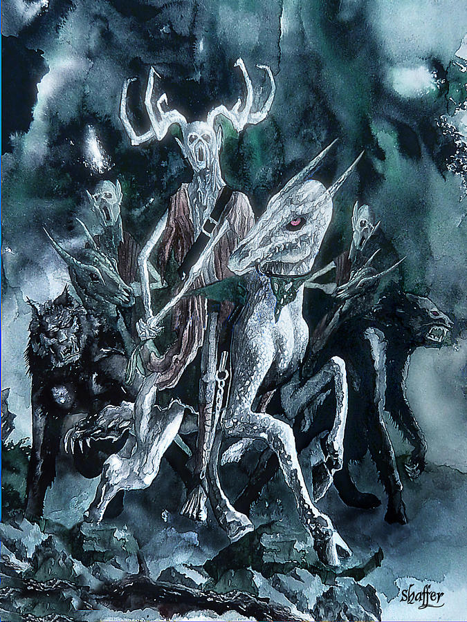 The Horned King Painting by Curtiss Shaffer