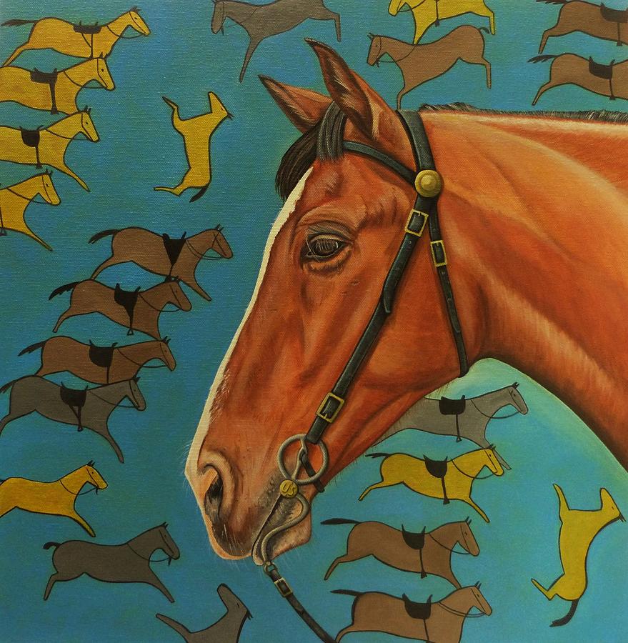 The Horses Of Little Bighorn Painting by Lucy Deane