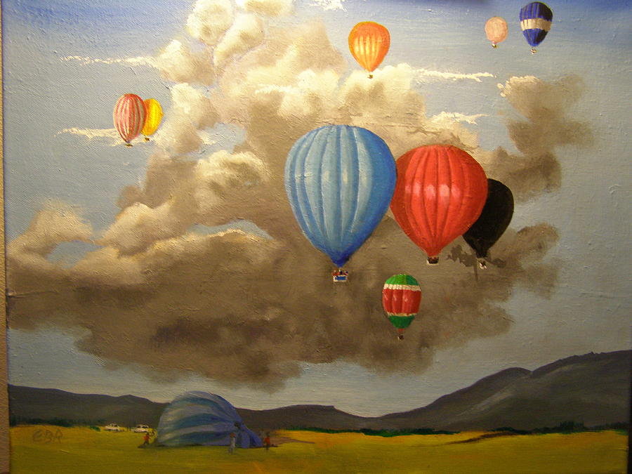 The Hot Air Balloon Painting By Eric Burgess Ray   The Hot Air Balloon Eric Burgess Ray 