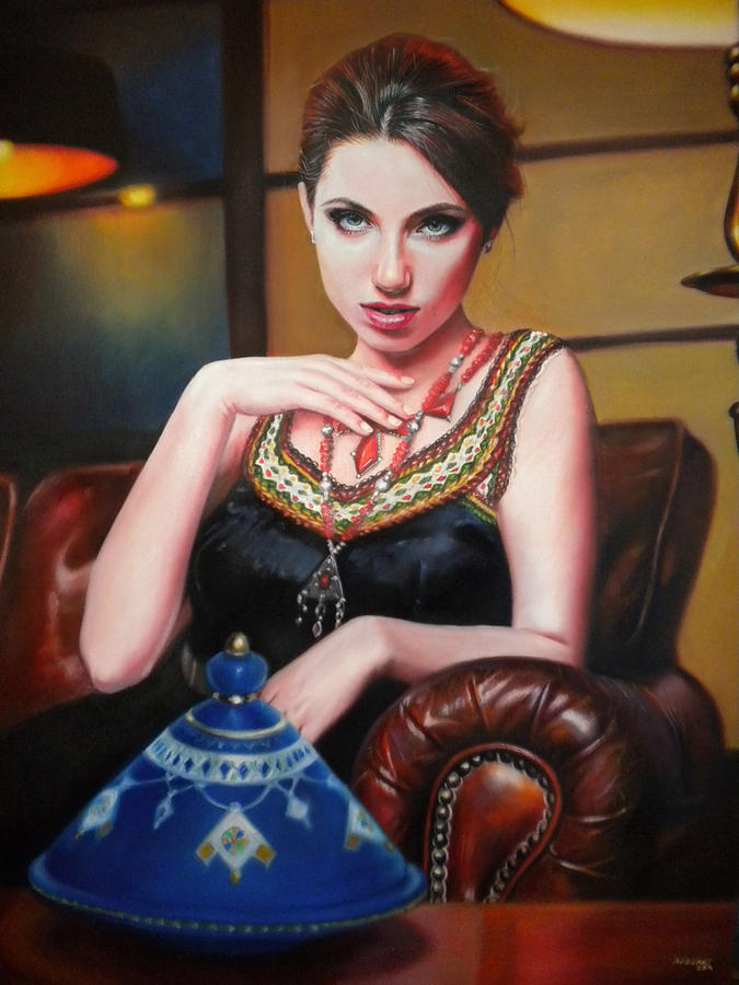 Women Painting - The Hote by Hamza Nezzar