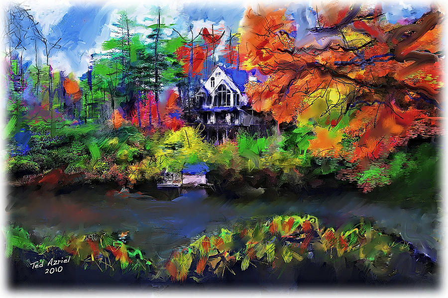 The House At Highlands Painting by Ted Azriel