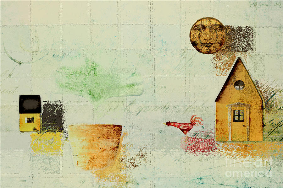 The House next Door - c04a Digital Art by Variance Collections