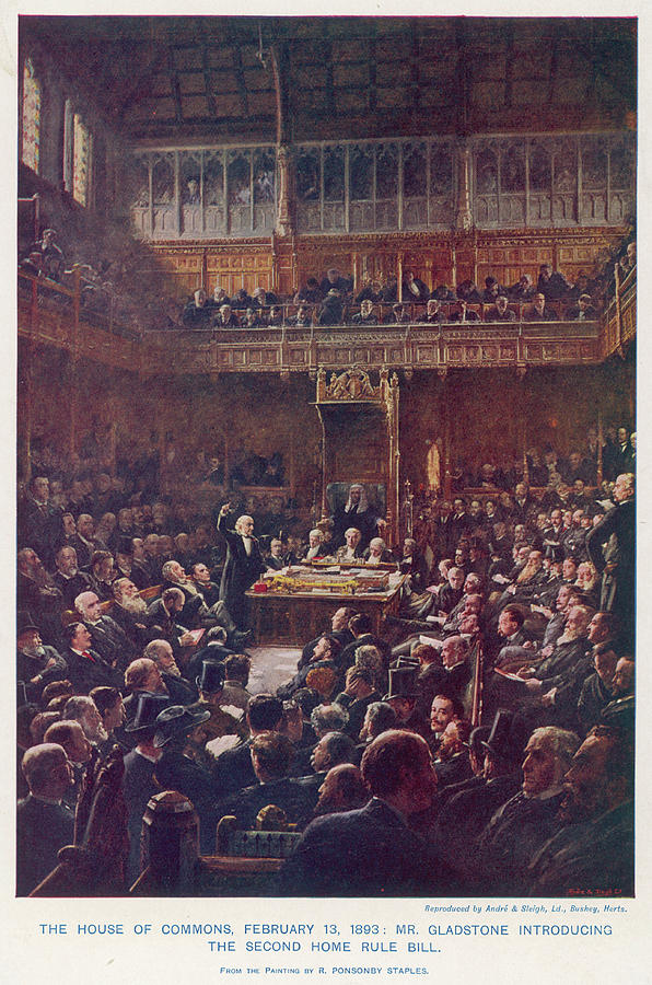 Gladstone Drawing - The House Of Commons,  February 13 1893 by Mary Evans Picture Library