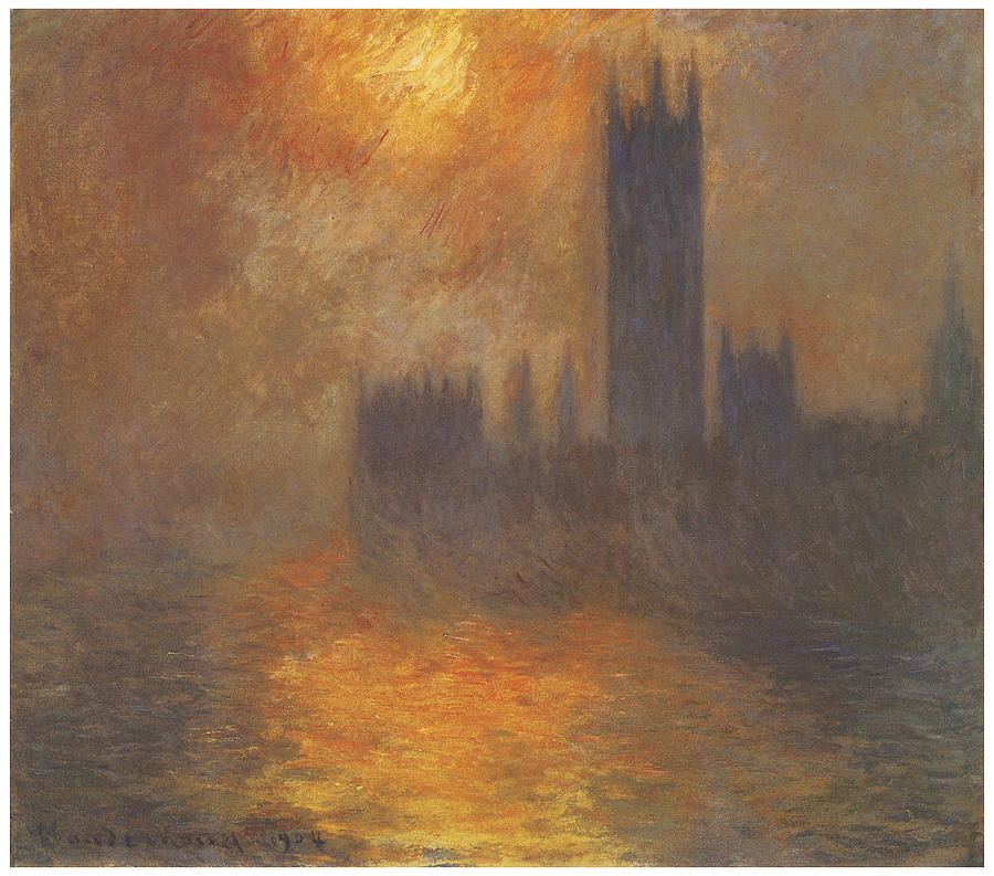 The Houses of Parliament Sunset Painting by Claude Monet - Fine Art America