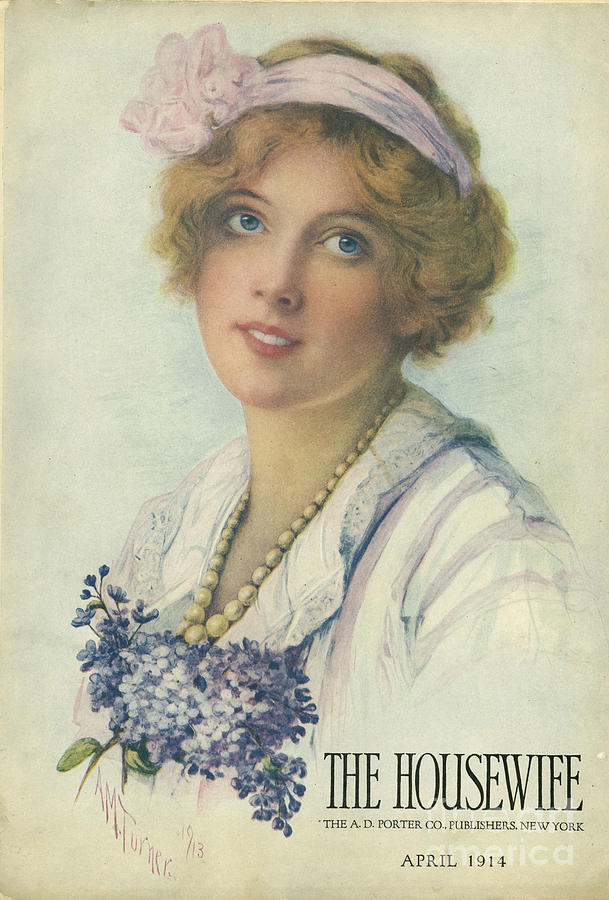 Covers Drawing - The Housewife 1914 1910s Uk Housewives by The Advertising Archives