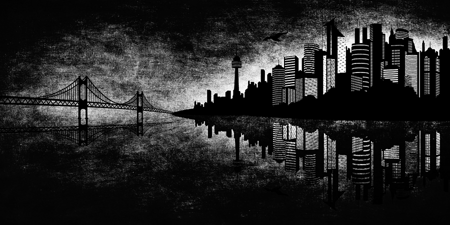 Skyscraper Mixed Media - The Hubris Of Mankind BW by Angelina Tamez