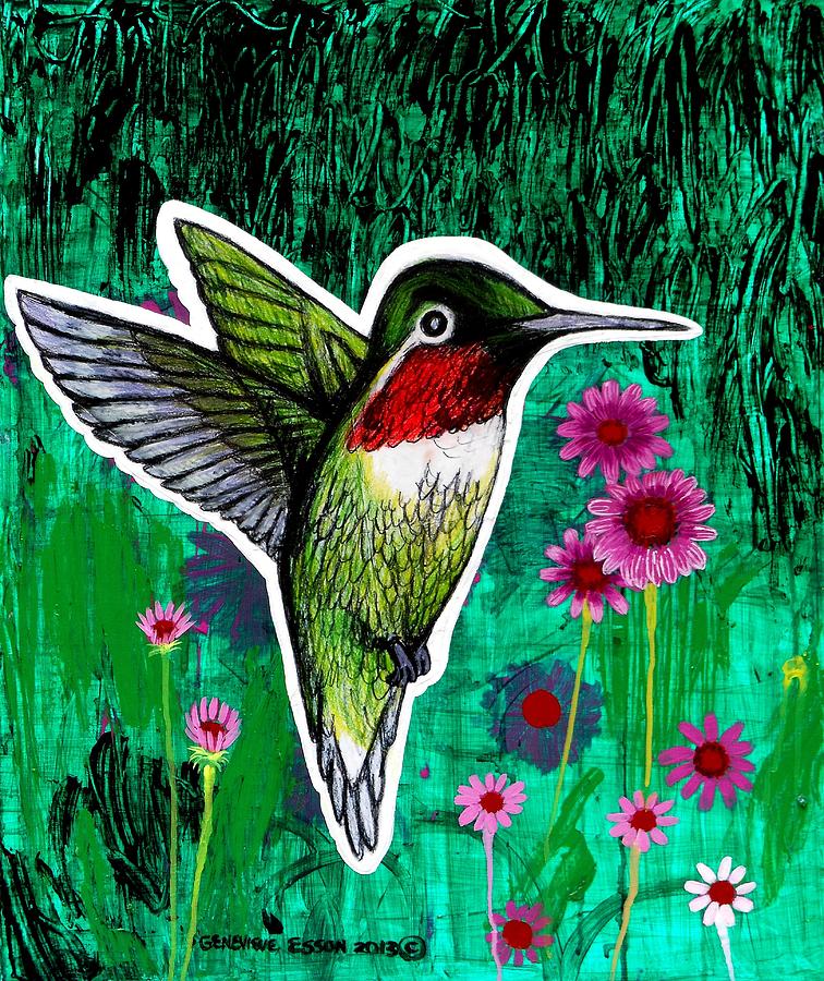 The Hummingbird Painting by Genevieve Esson