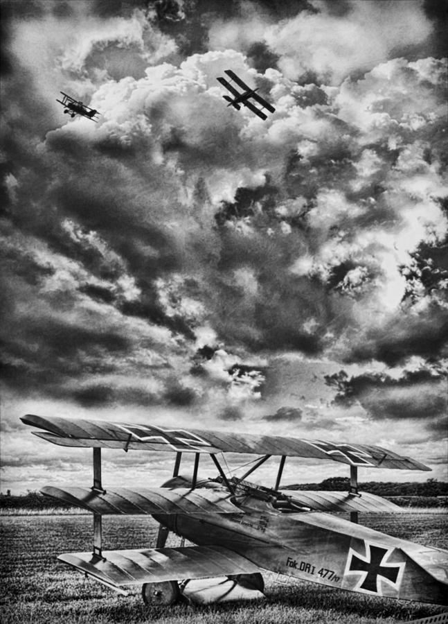 Vintage Digital Art - The Hunter BW by Peter Chilelli
