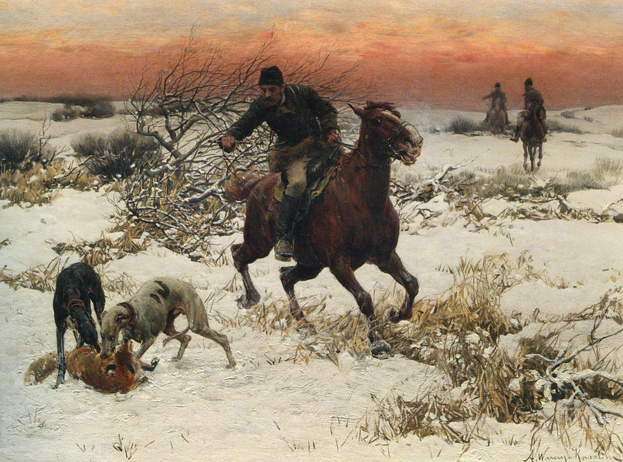 Horse Digital Art - The Hunters by A Wierusz Kowalski